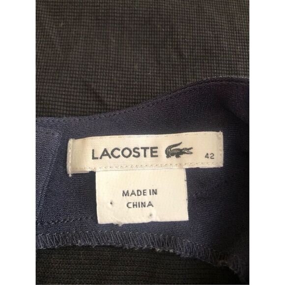 Lacoste black and blue silk sleeveless dress Size 42 - Picture 11 of 11